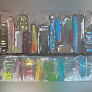 abstract city painting 🌆❤️🌍